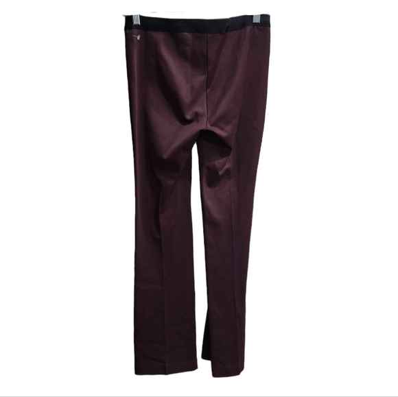 HELMUT LANG Ponte Kick Flare Bootcut Pants Maroon HLW32155 - Picture 2 of 6